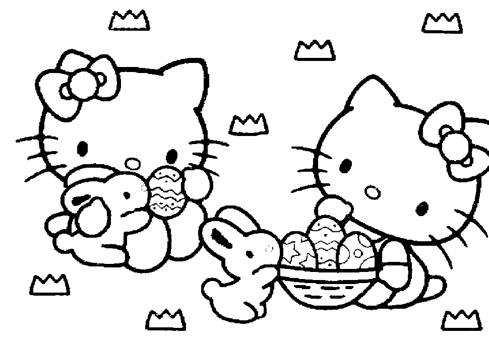 Desenhos de Hello Kitty e Seus Amigos Para Colorir 22