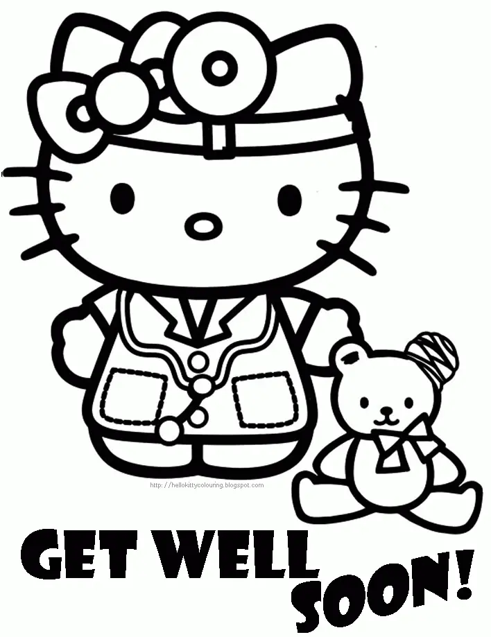 Desenhos de Hello Kitty e Seus Amigos Para Colorir 24