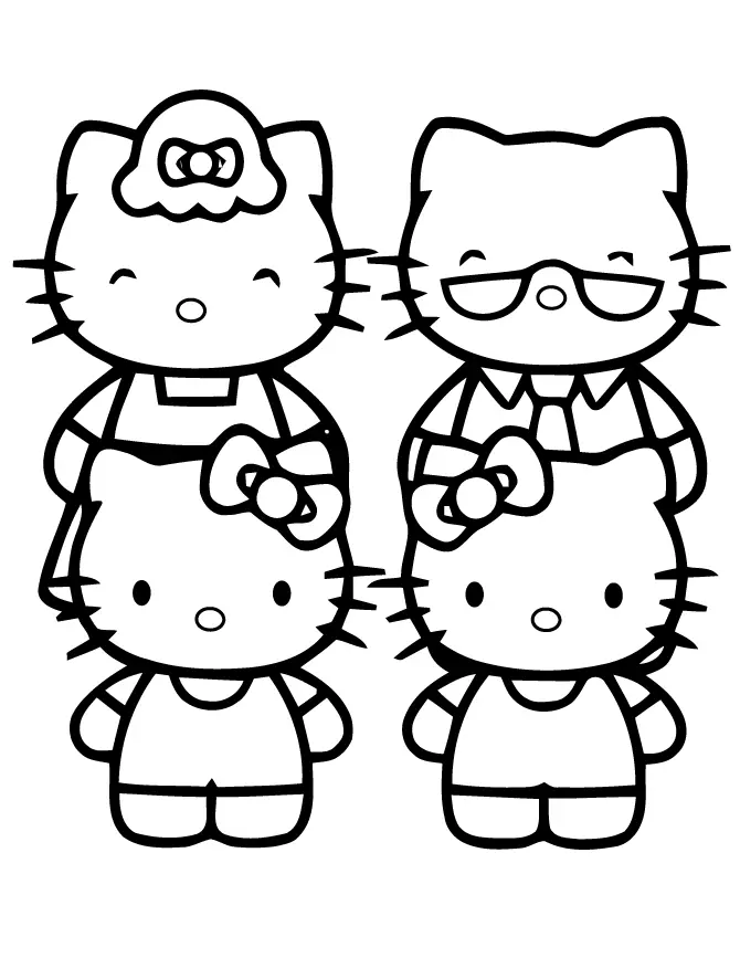 Desenhos de Hello Kitty e Seus Amigos Para Colorir 25