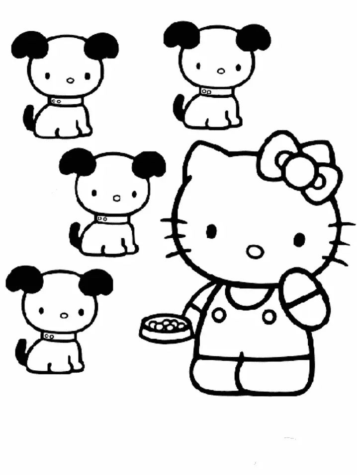 Desenhos de Hello Kitty e Seus Amigos Para Colorir 26