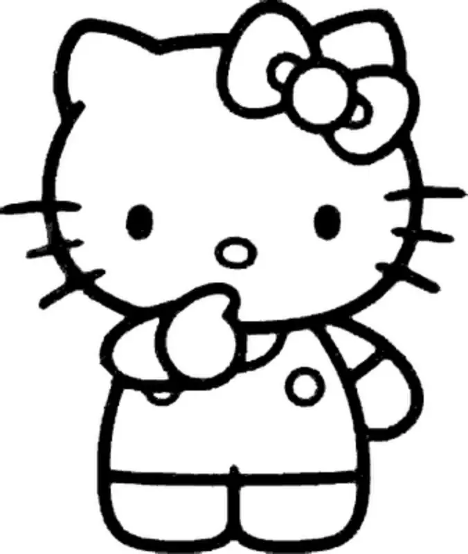 Desenhos de Hello Kitty e Seus Amigos Para Colorir 27