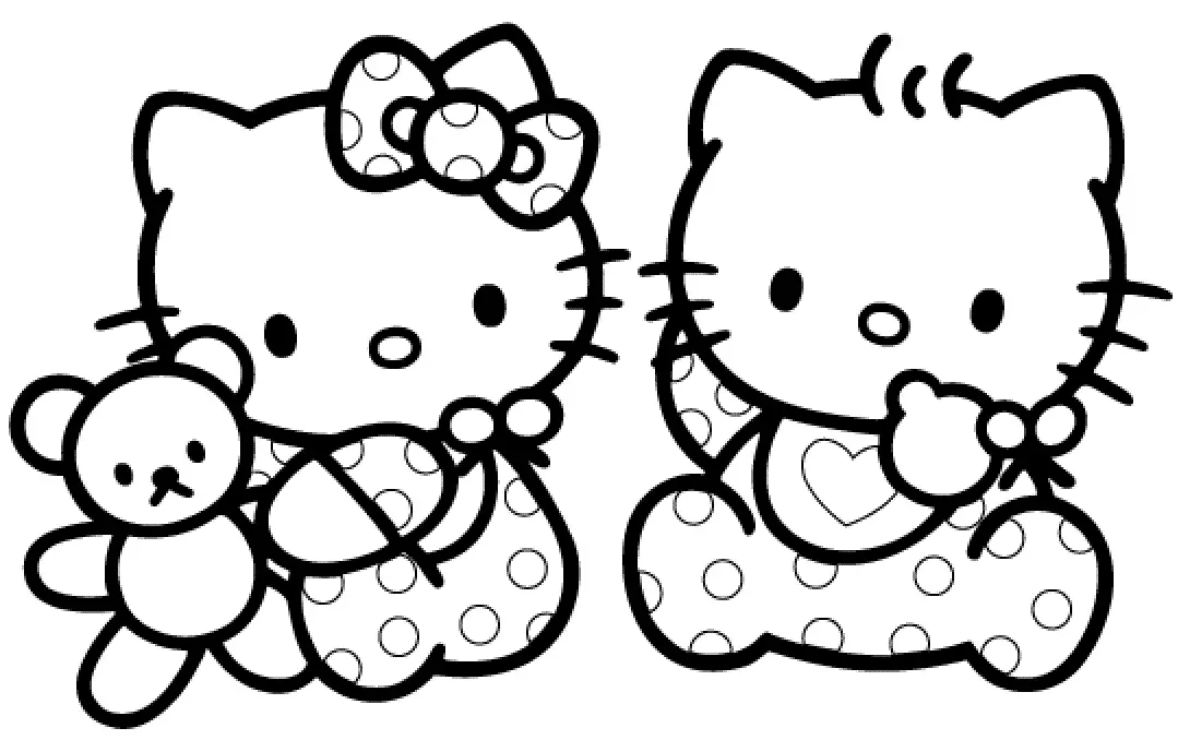 Desenhos de Hello Kitty e Seus Amigos Para Colorir 28