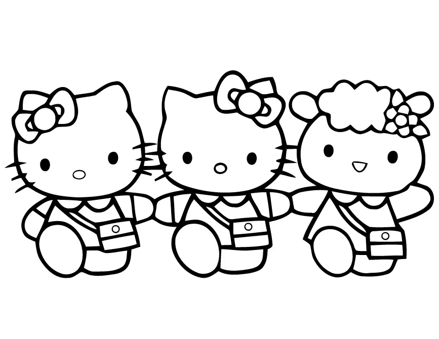 Desenhos de Hello Kitty e Seus Amigos Para Colorir 29