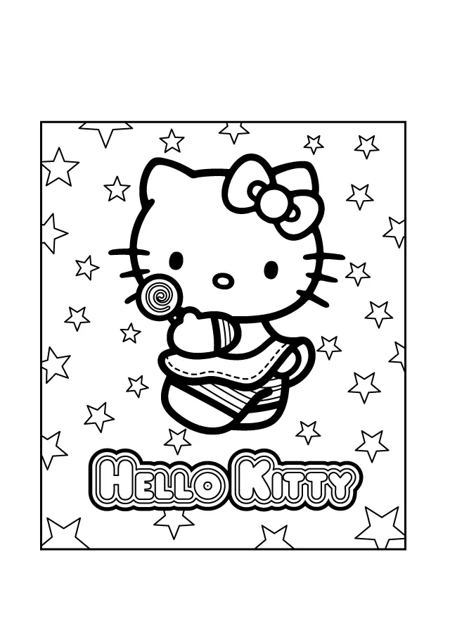 Desenhos de Hello Kitty e Seus Amigos Para Colorir 3