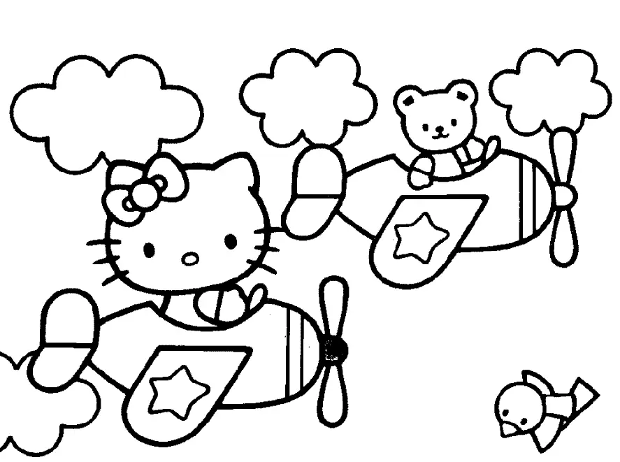 Desenhos de Hello Kitty e Seus Amigos Para Colorir 31