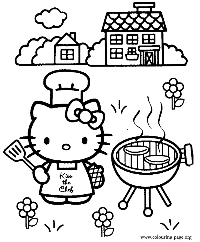 Desenhos de Hello Kitty e Seus Amigos Para Colorir 33