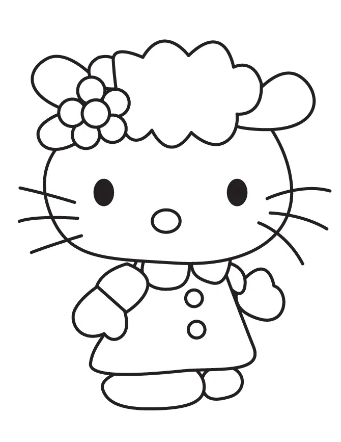 Desenhos de Hello Kitty e Seus Amigos Para Colorir 7