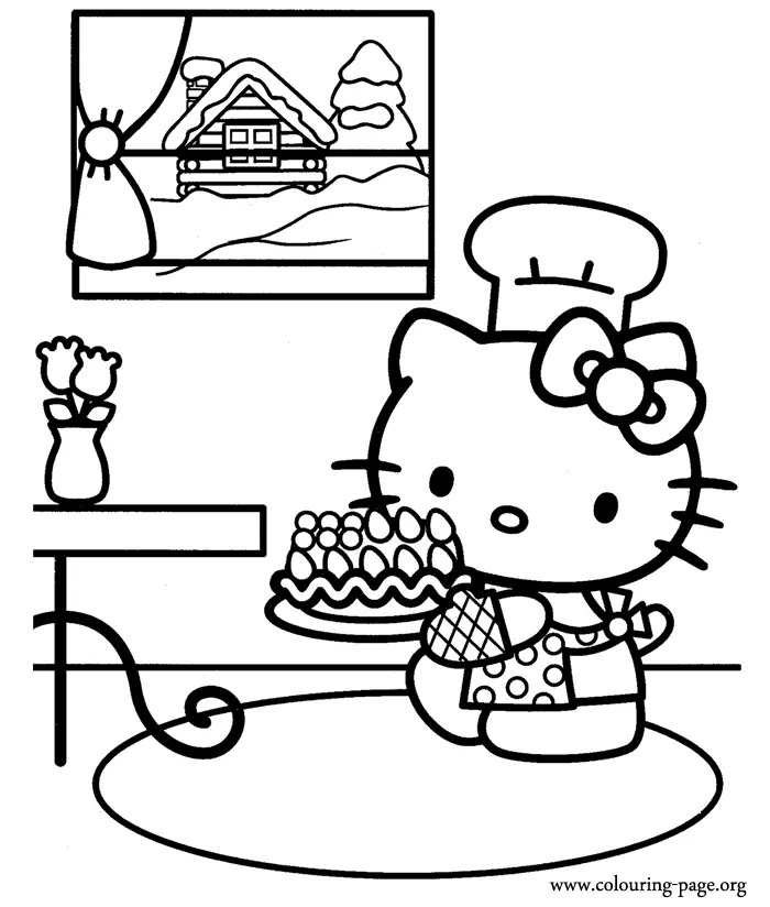 Desenhos de Hello Kitty Para Colorir 30