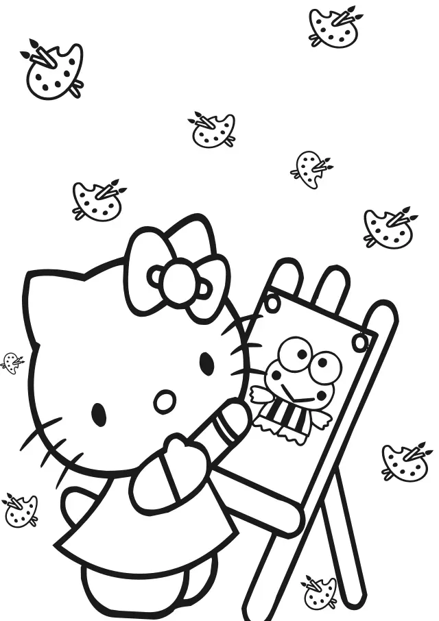 Desenhos de Hello Kitty Para Colorir 45