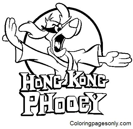 Desenhos de Hong Kong Phooey Para Colorir 9