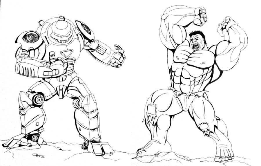 Desenhos de Hulkbuster Para Colorir 4