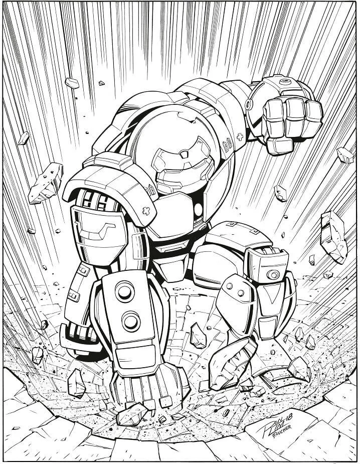 Desenhos de Hulkbuster Para Colorir 7