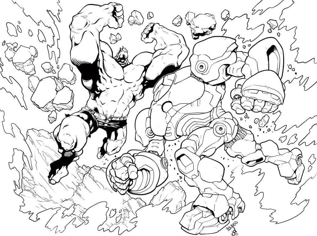 Desenhos de Hulkbuster Para Colorir 9