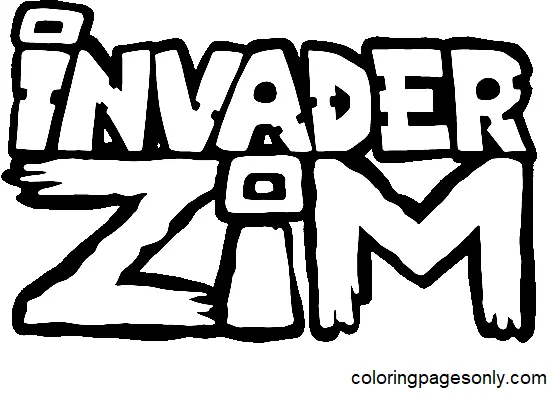 Desenhos de invasor zim Para Colorir 2