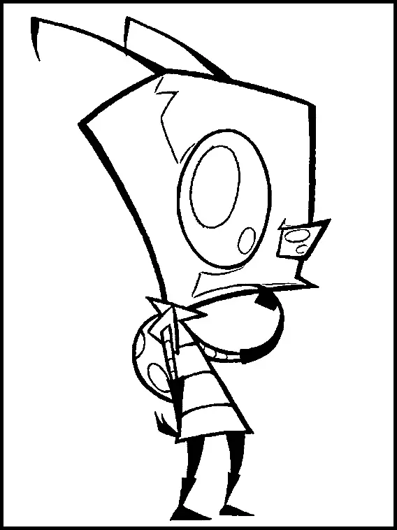 Desenhos de invasor zim Para Colorir 27