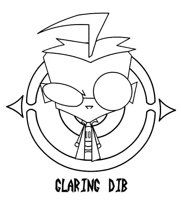 Desenhos de invasor zim Para Colorir 28