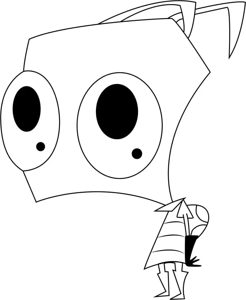 Desenhos de invasor zim Para Colorir 40