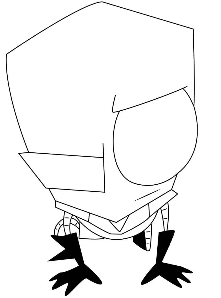 Desenhos de invasor zim Para Colorir 6