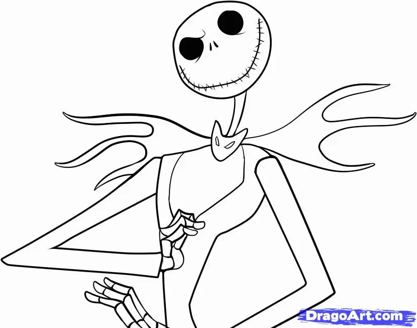 Desenhos de Jack Skellington Para Colorir 1