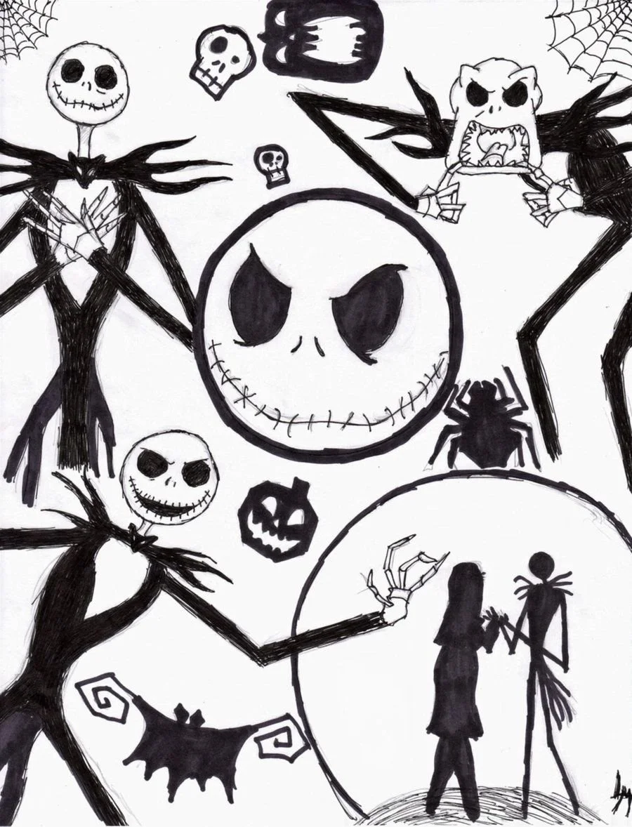 Desenhos de Jack Skellington Para Colorir 12