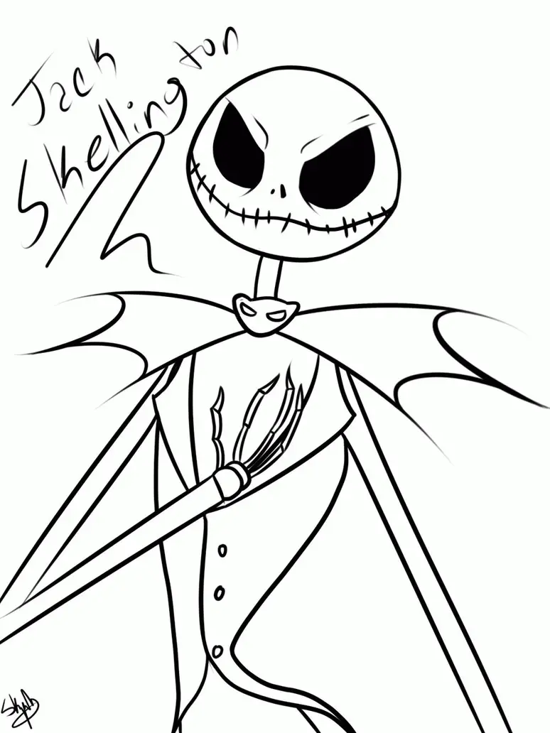 Desenhos de Jack Skellington Para Colorir 14