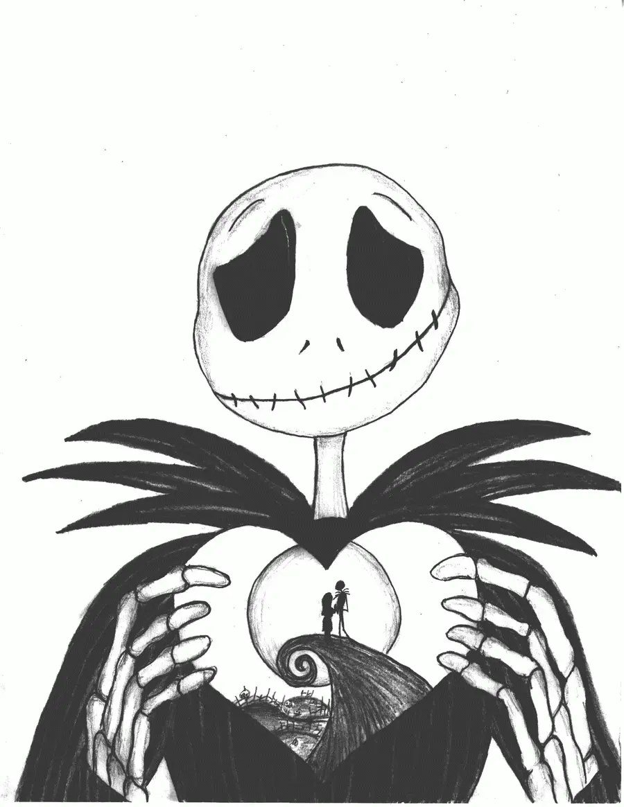 Desenhos de Jack Skellington Para Colorir 16