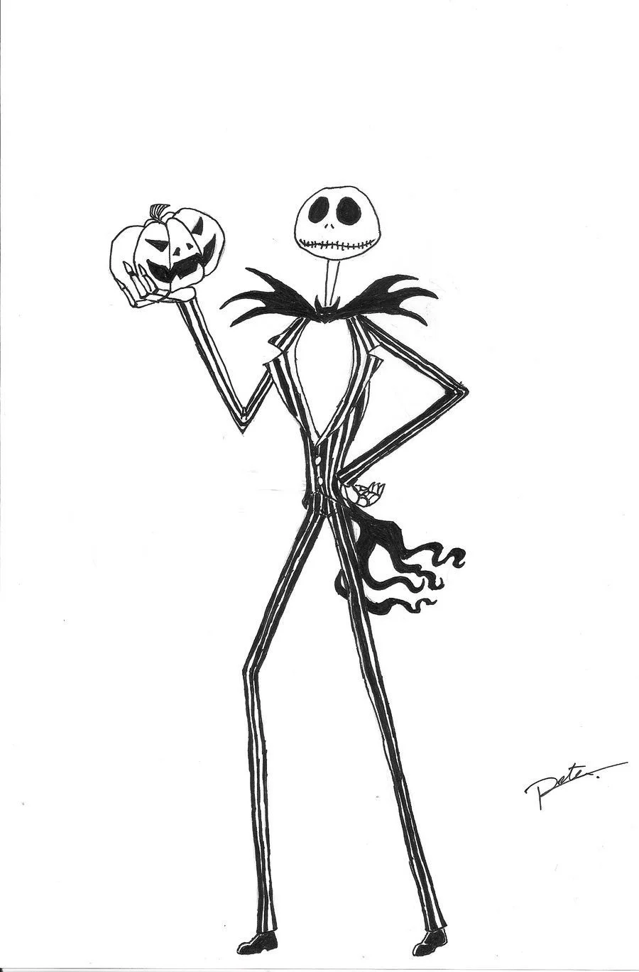 Desenhos de Jack Skellington Para Colorir 18