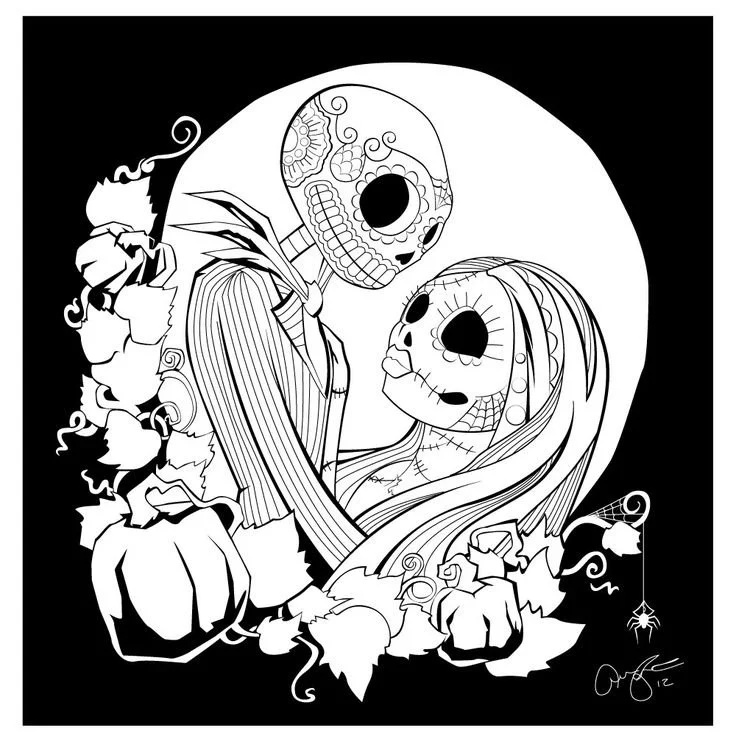 Desenhos de Jack Skellington Para Colorir 19