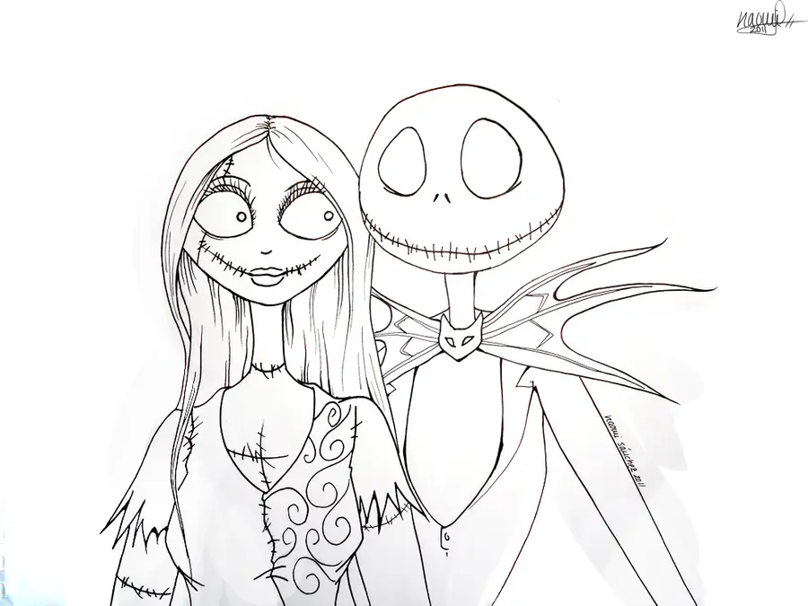 Desenhos de Jack Skellington Para Colorir 22