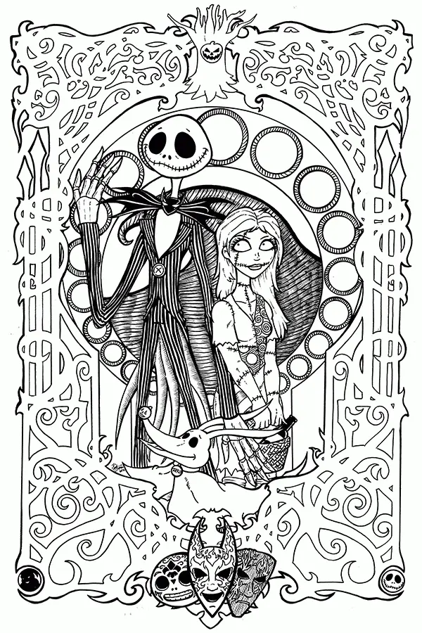 Desenhos de Jack Skellington Para Colorir 35