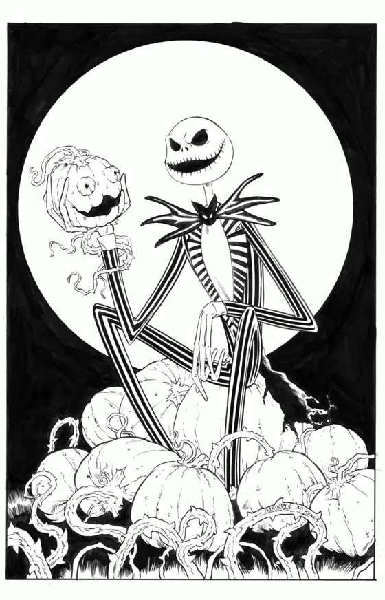 Desenhos de Jack Skellington Para Colorir 37