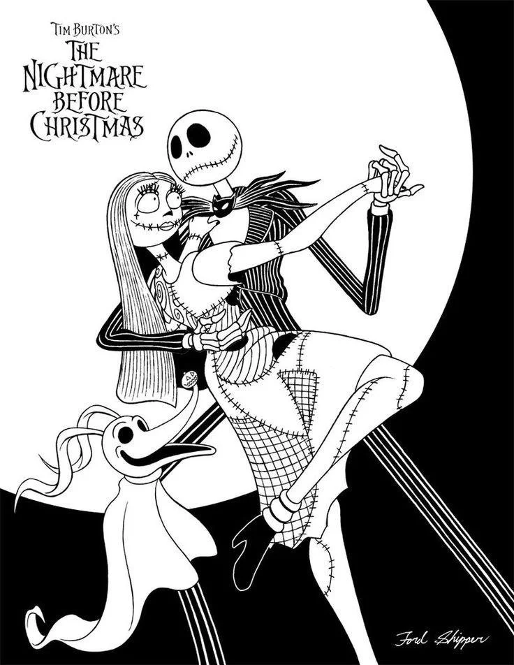 Desenhos de Jack Skellington Para Colorir 39