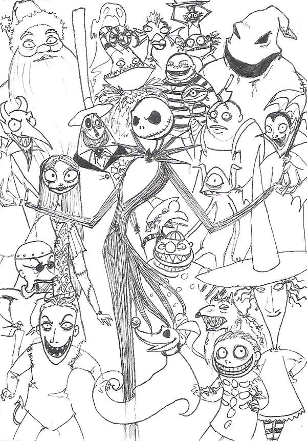 Desenhos de Jack Skellington Para Colorir 6