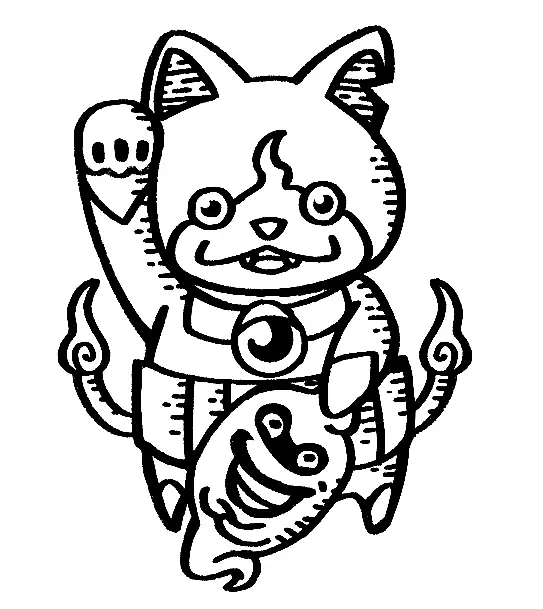 Desenhos de Jibanyan Para Colorir 11