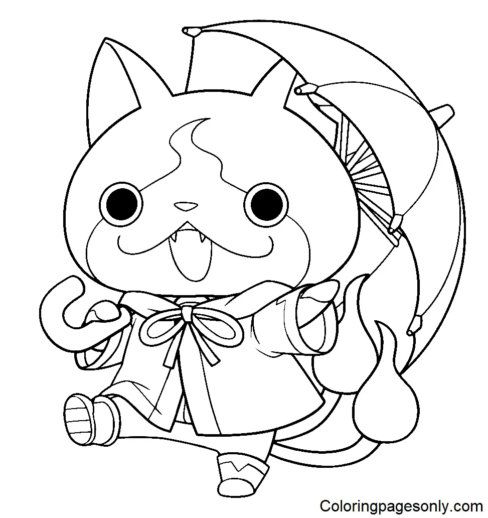 Desenhos de Jibanyan Para Colorir 14