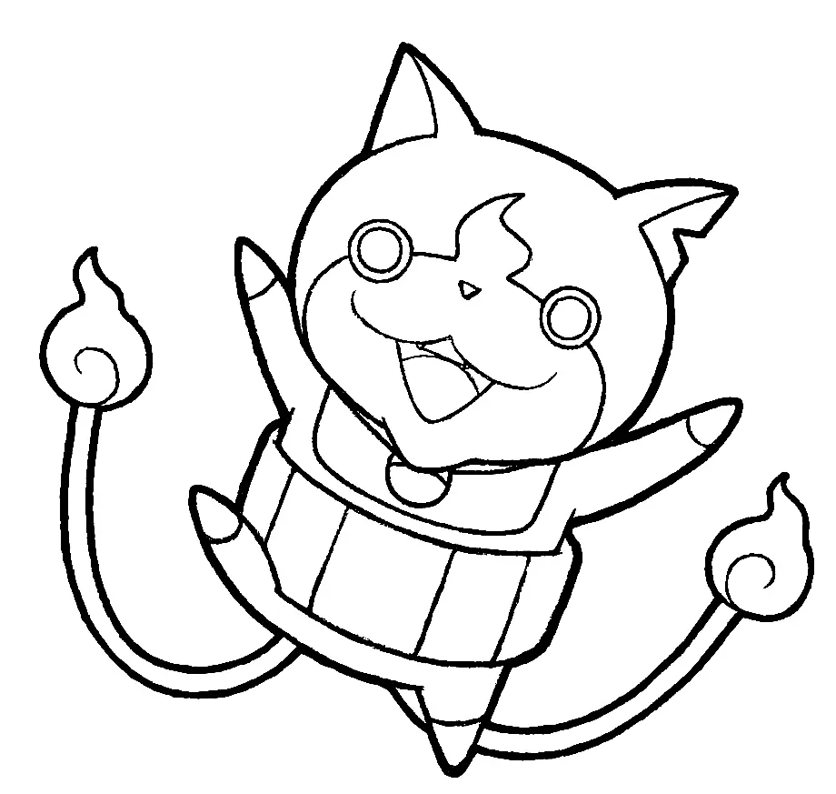 Desenhos de Jibanyan Para Colorir 16