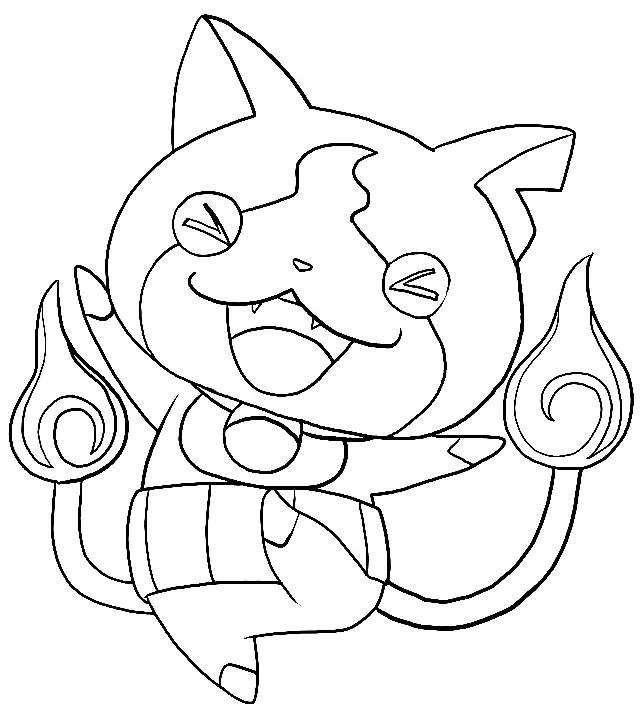 Desenhos de Jibanyan Para Colorir 17