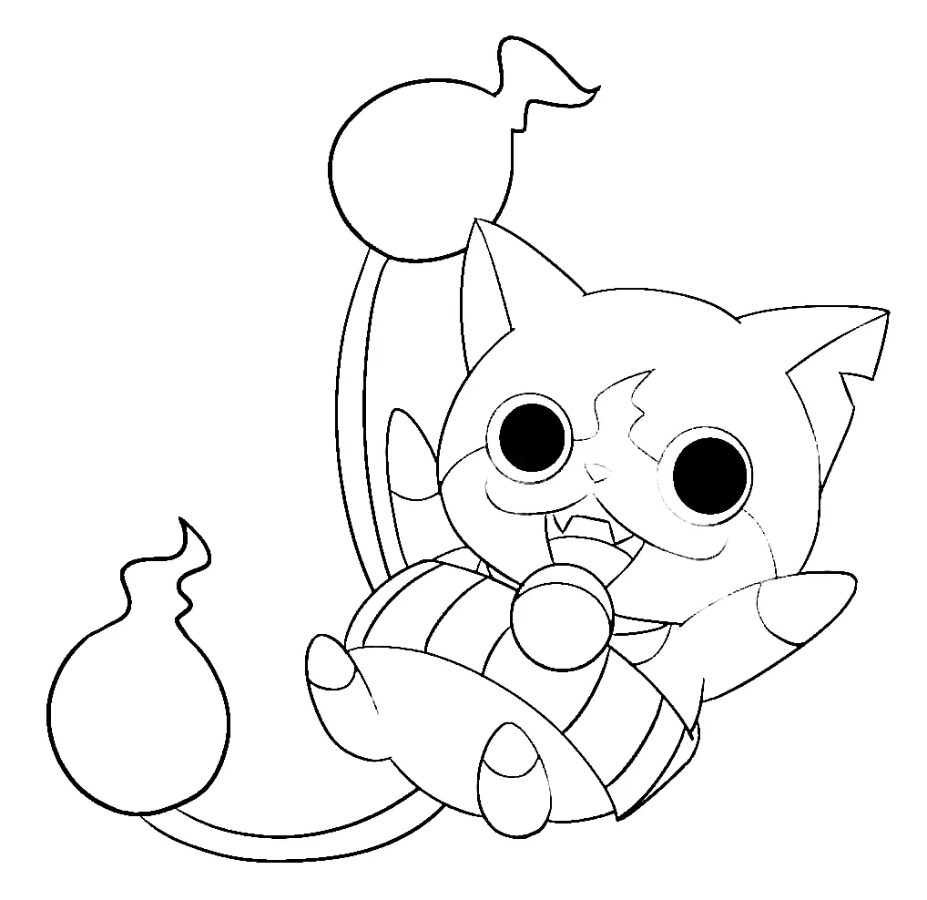 Desenhos de Jibanyan Para Colorir 20