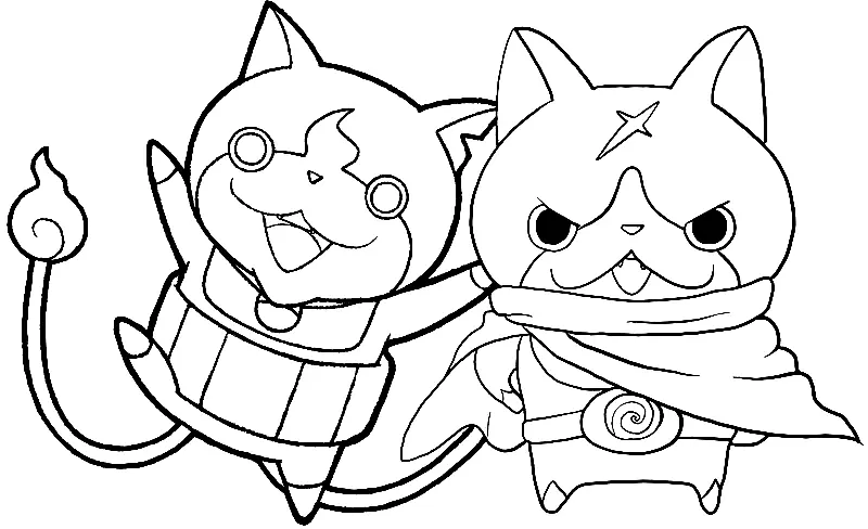 Desenhos de Jibanyan Para Colorir 23