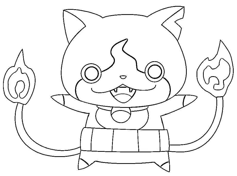 Desenhos de Jibanyan Para Colorir 5