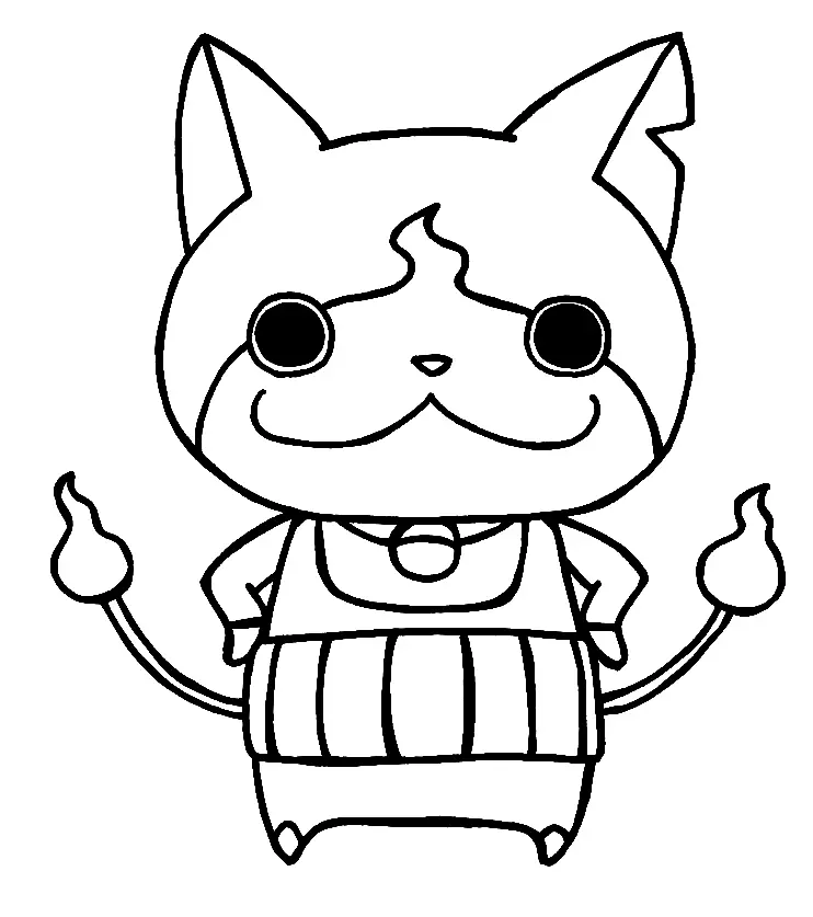 Desenhos de Jibanyan Para Colorir 7