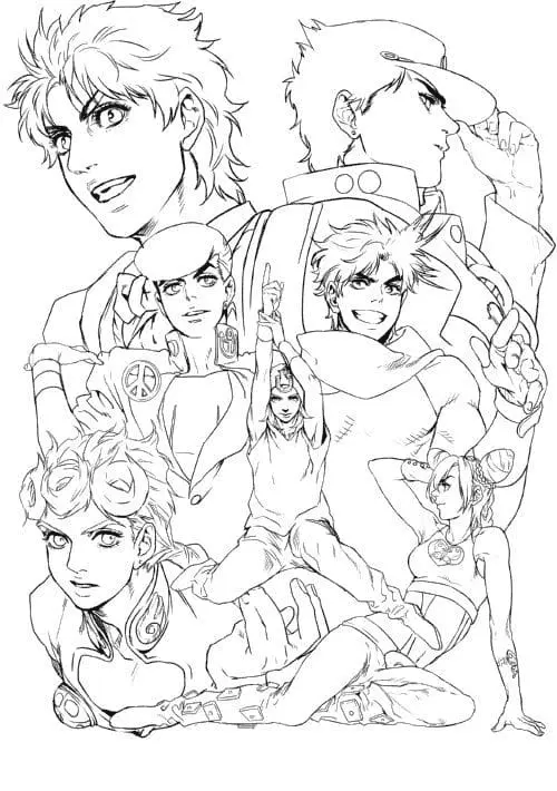 Desenhos de JoJo s Bizarre Adventure Para Colorir 10