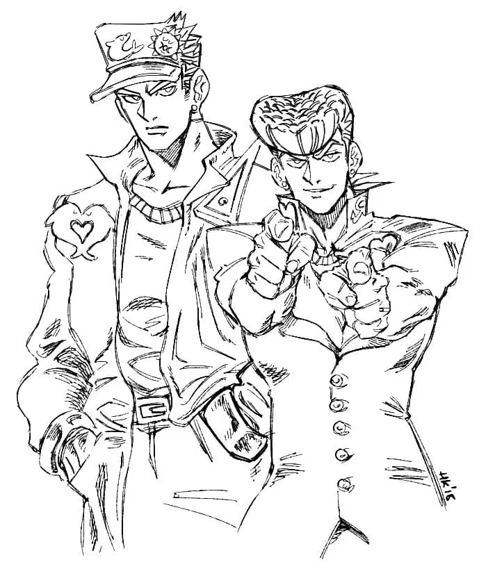 Desenhos de JoJo s Bizarre Adventure Para Colorir 13