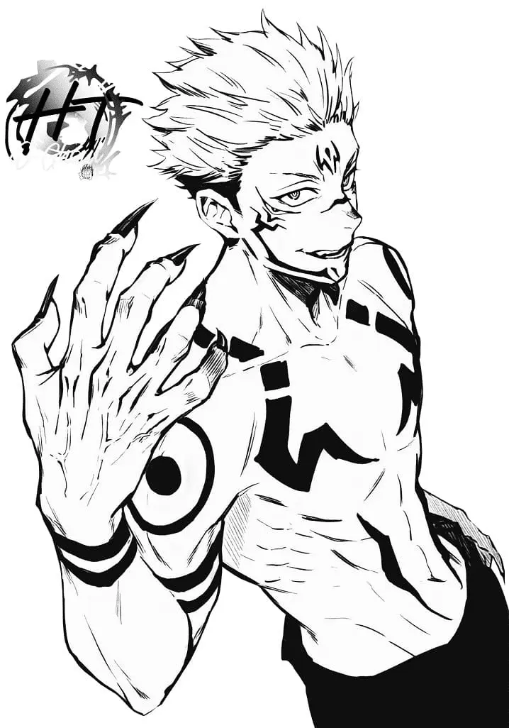 Desenhos de Jujutsu Kaisen Para Colorir 23