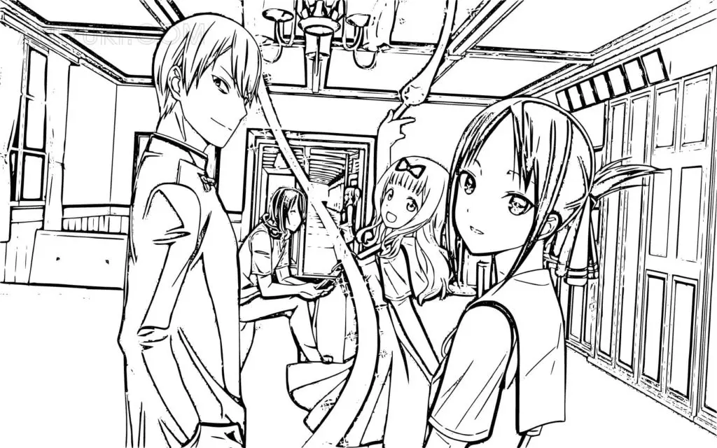 Desenhos de Kaguya Sama Love Is War Para Colorir 16