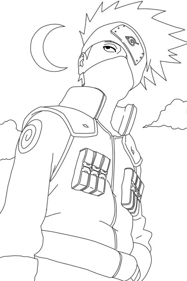 Desenhos de Kakashi Para Colorir 14