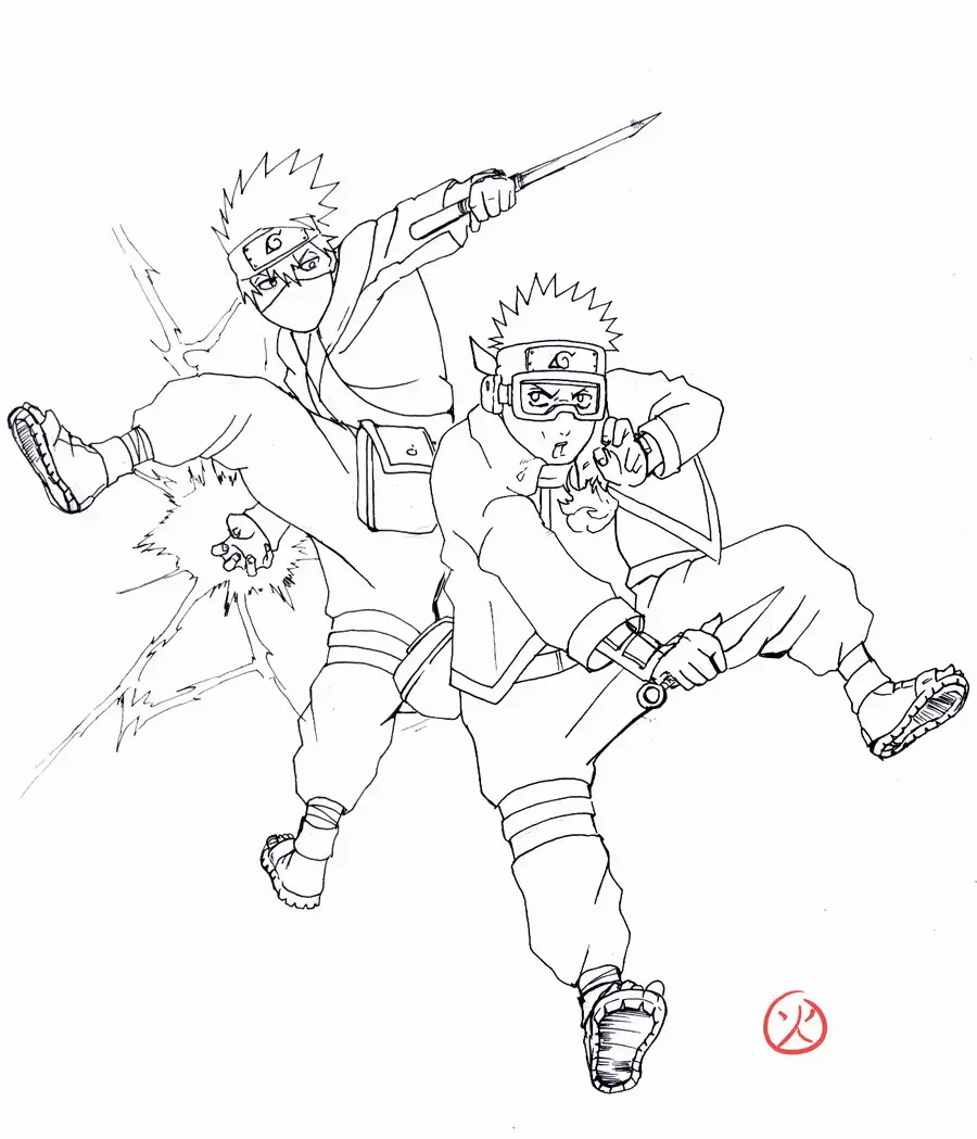 Desenhos de Kakashi Para Colorir 37