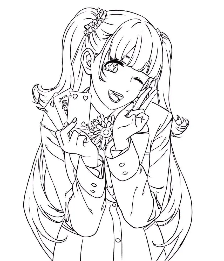 Desenhos de Kakegurui Para Colorir 14