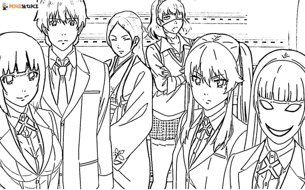 Desenhos de Kakegurui Para Colorir 18