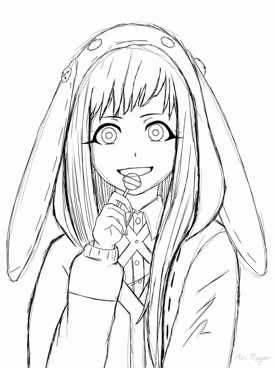 Desenhos de Kakegurui Para Colorir 2